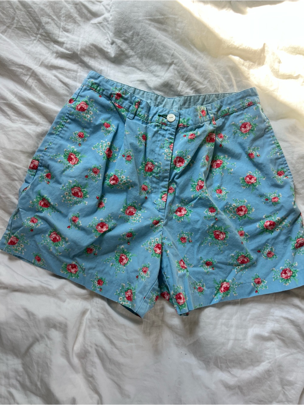 Vintage Tommy Hilfiger Floral High Waist Shorts Size 6 90s Cotton